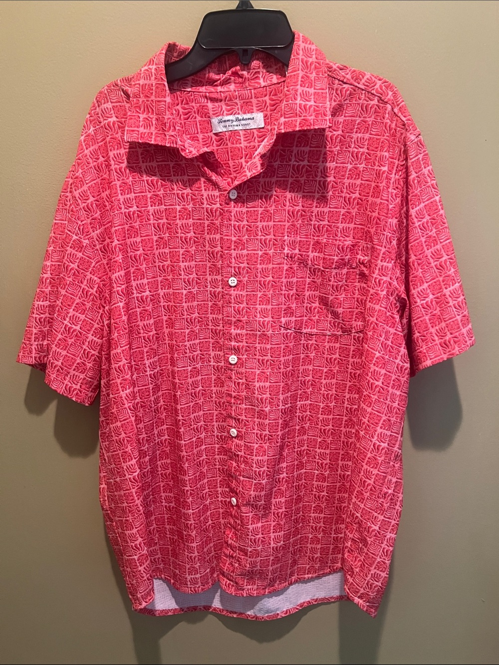Tommy Bahama Coral Pink Short-Sleeve Button-Front Shirt